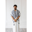 Black and White Patterned Imamah