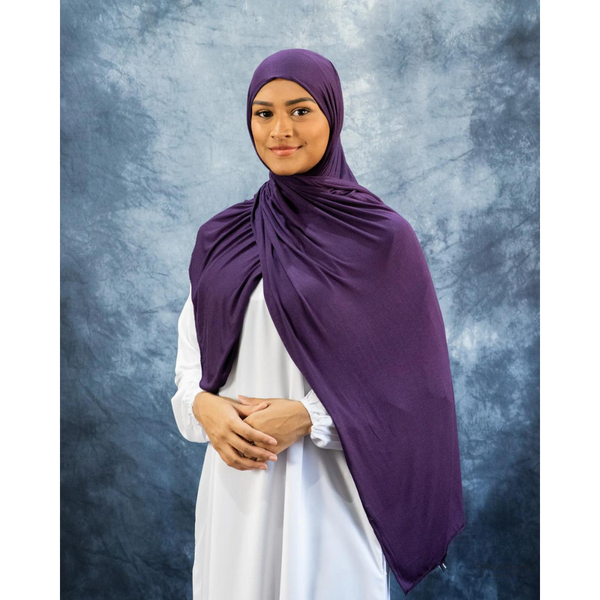 Eggplant Purple Jersey Hijab