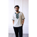 Moroccan T-Shirt (Off White and Forest)