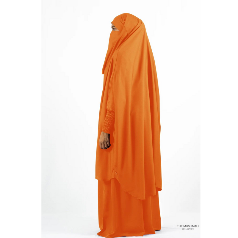 Sale Aisha Two Piece Jilbaab Summer Orange