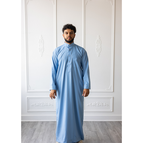 Saudi Collar MC Cotton Blend - Breezy Blue (B25)
