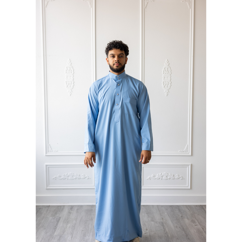 Saudi Collar MC Cotton Blend - Breezy Blue (B25)