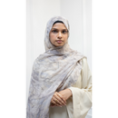 SOLD OUT Printed Chiffon Hijab - Style 52 Aegean Marble