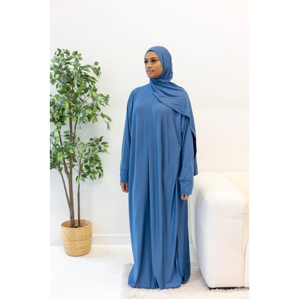 Women's Salah Prayer Garment Steel Blue