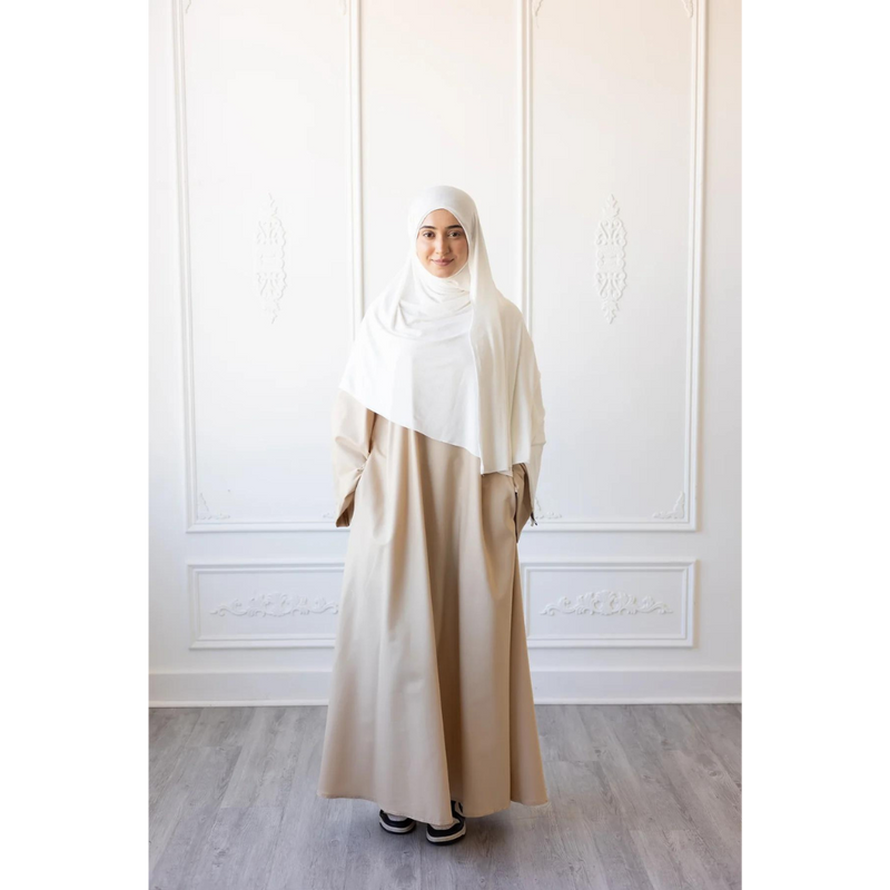 Umm Salama Cotton Blend Loose Fit Abaya (Golden Sand)