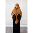 Chiffon Three Layered Princess Khimar - Honey Gold (C57)