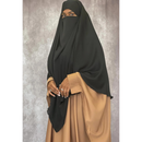 Two in One Niqab Khimar - Black