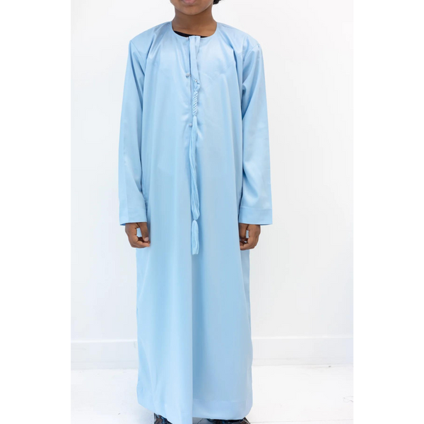Mini Muslim Boys Thobe Baby Blue for Kids/Boys