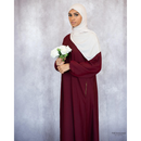 Sawda Textured Crepe Abaya (Maroon)