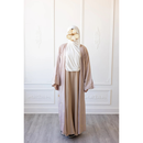 Linen Embroidered Vine Design (Oat)