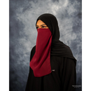 Elastic Half Niqab (Luxury Maroon)