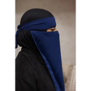 Pull Down One Piece Niqab in Navy Blue