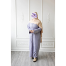 CLEARANCE SALE - Linen Embroidered Sleeve Vine Design (Wisteria)