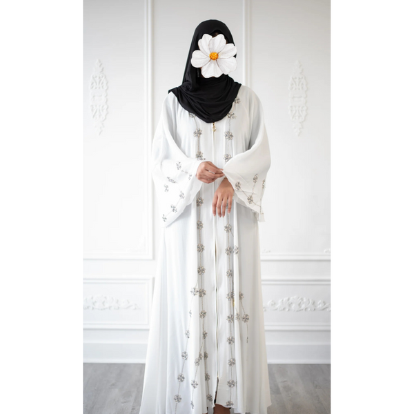 Daisy Glam Abaya (White)