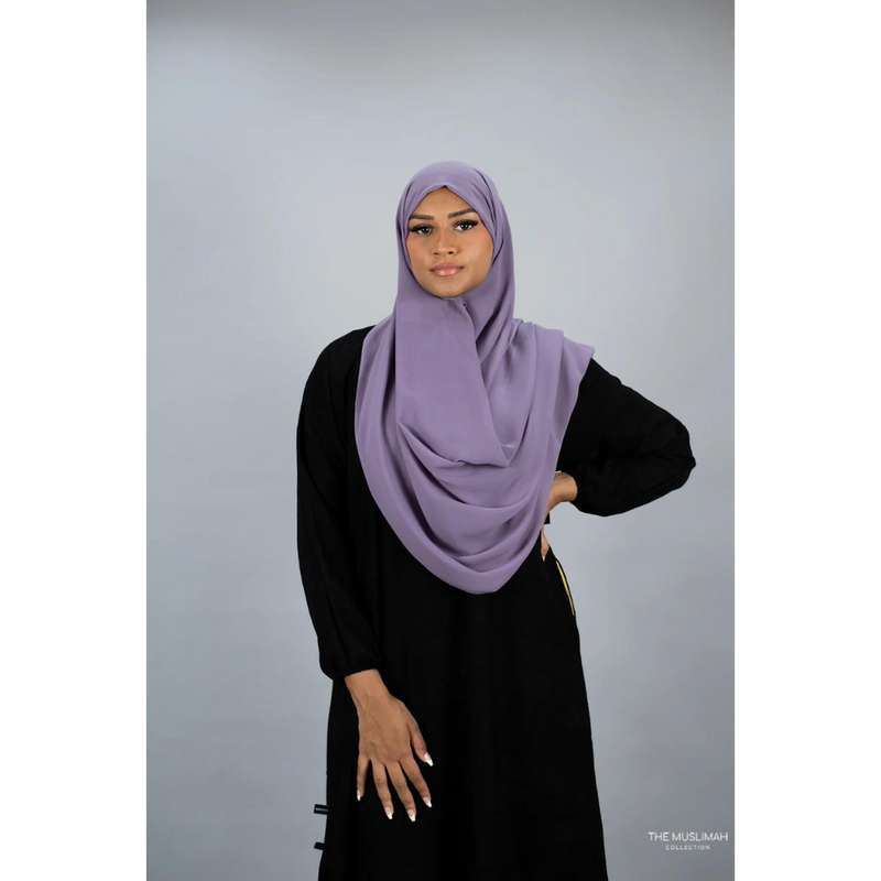 Lavender Purple Chiffon Hijab