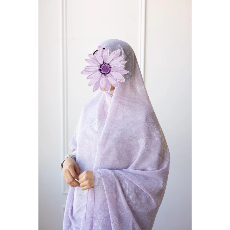 Printed Chiffon Hijab (Candy Floss)