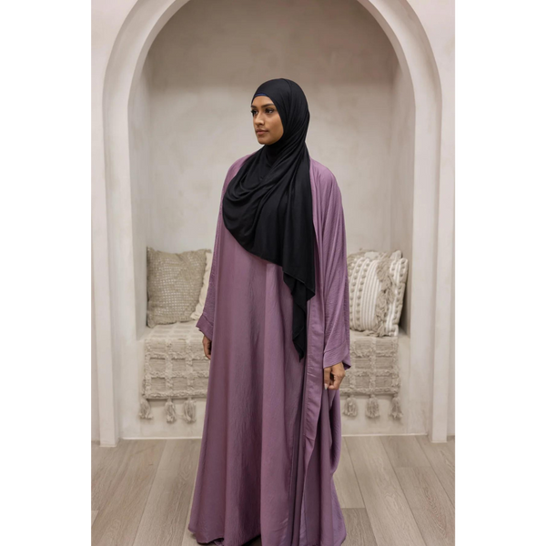 Slip Dress and Loose Fit Abaya (Mauve)
