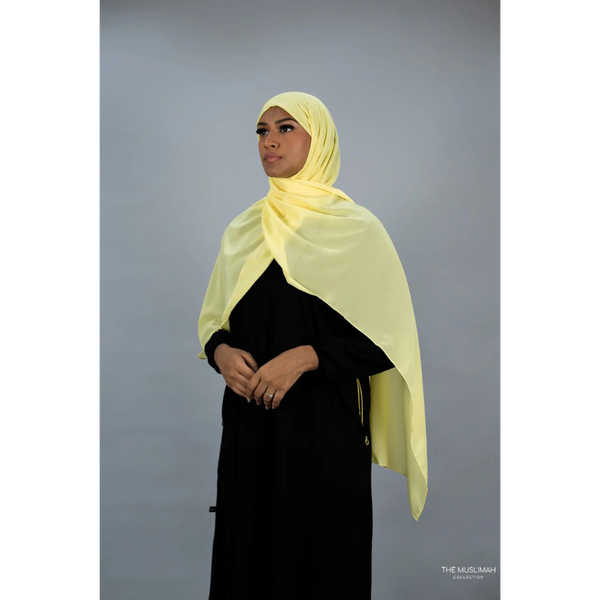 Chiffon Hijab (Daffodil Yellow)