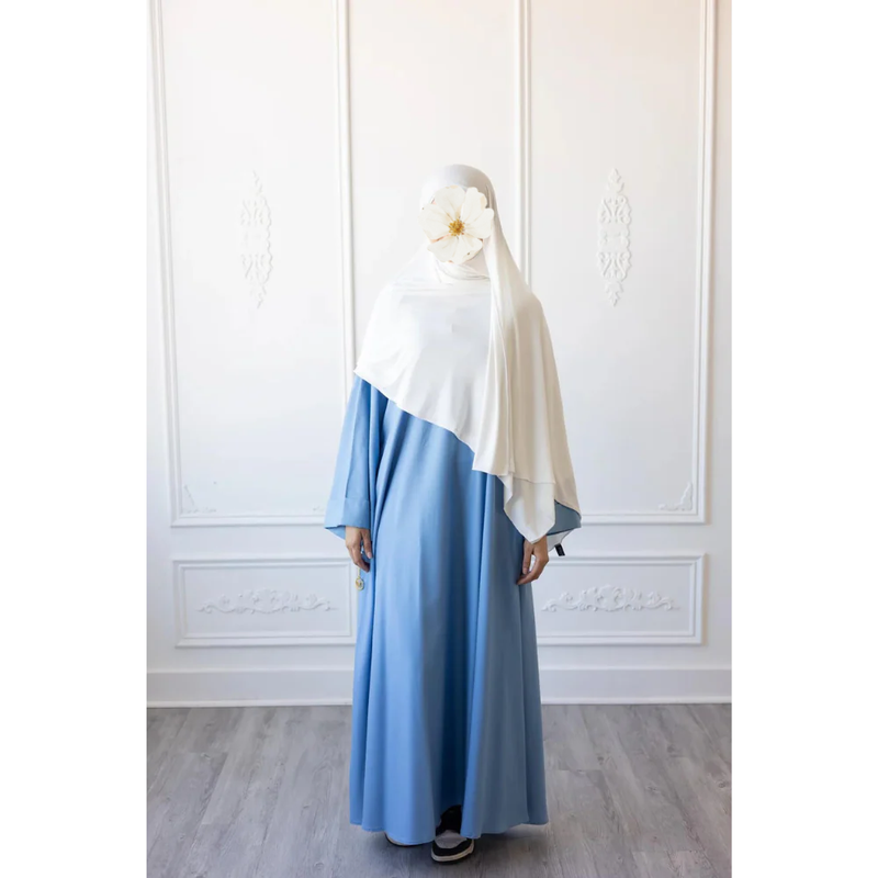 Umm Salama Cotton Blend Loose Fit Abaya (Summer Lake)