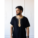 Moroccan T-Shirt (Black and Titanium Gold)