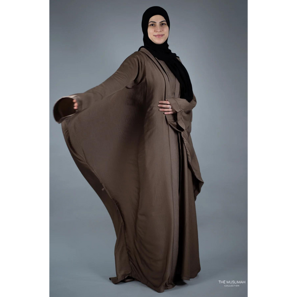 Slip Dress and Loose Fit Abaya Mocha