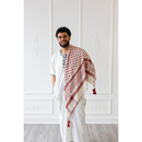 Ruby Red and White Imamah