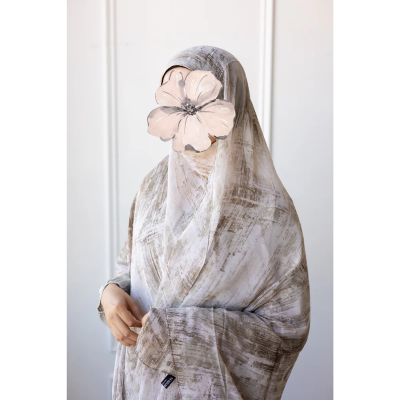 SOLD OUT Printed Chiffon Hijab - Barely Beige
