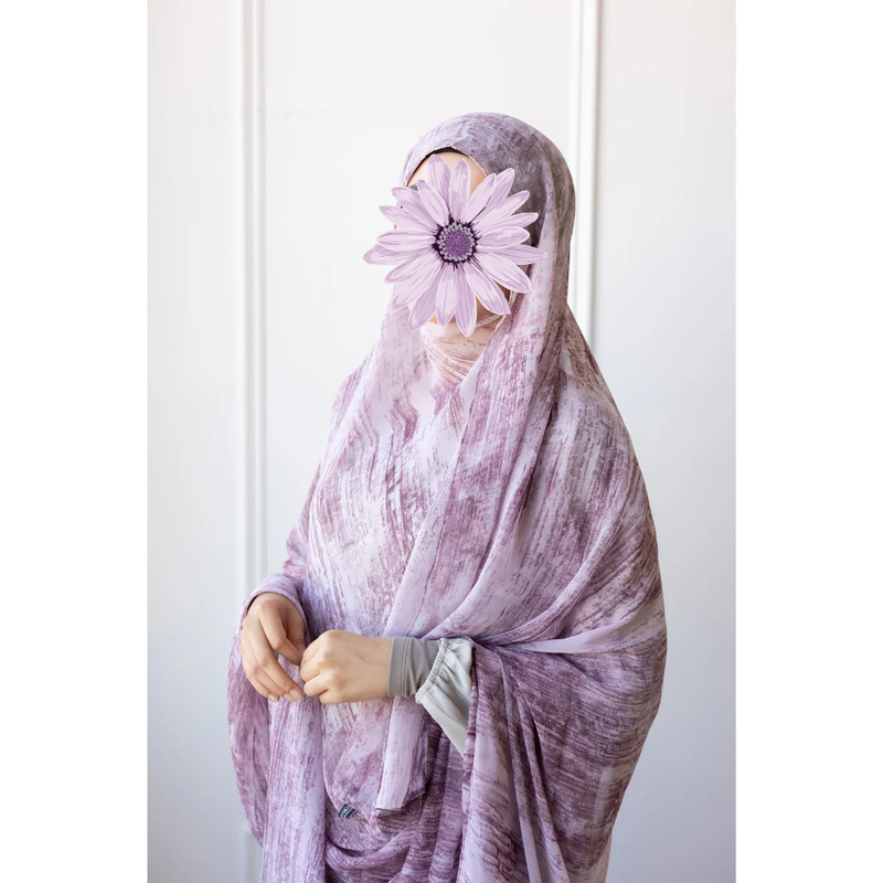 SOLD OUT Printed Chiffon Hijab - Periwinkle