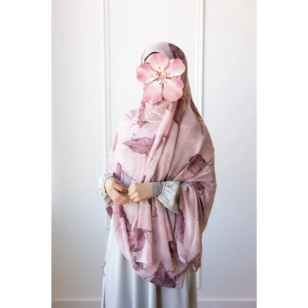 Printed Chiffon Hijab - Carnation