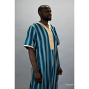 Moroccan Striped Thobe (Turqoise)