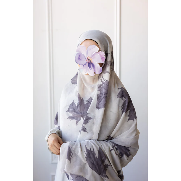 Printed Chiffon Hijab (Moonflower)
