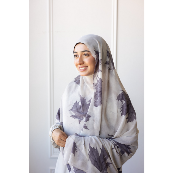 Printed Chiffon Hijab (Moonflower)