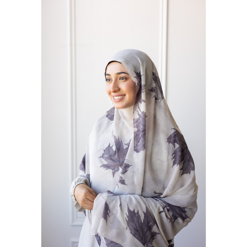 Printed Chiffon Hijab (Moonflower)