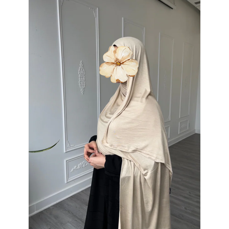 Jersey Hijab XL (Warm Ivory)
