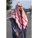 Robin Red and White Imamah/Shemagh/Keffiyyah Arab Men's Scarf