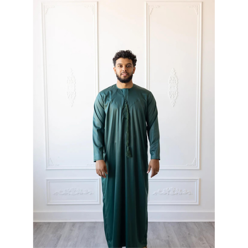 Emirati Thobe | Plus Size - Emerald Green (A112)