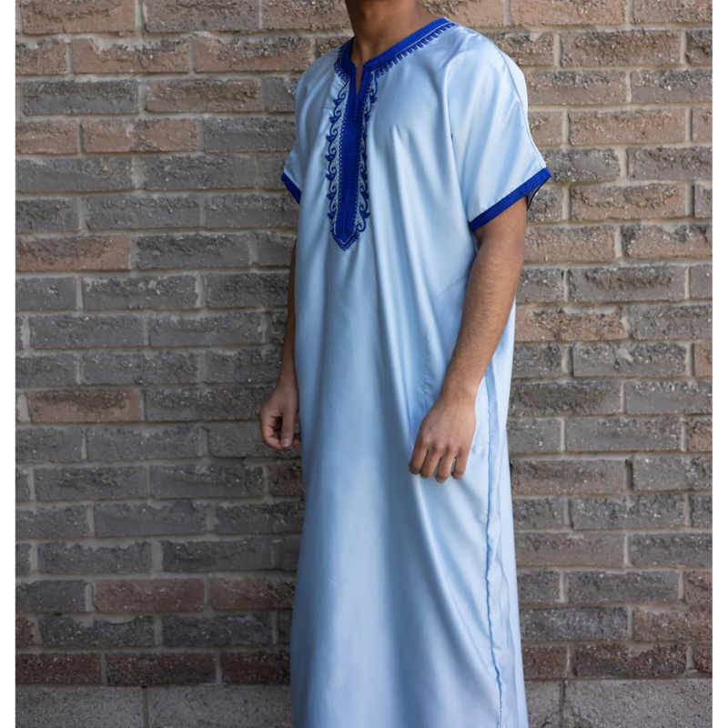 Kids Moroccan Short Sleeve (Baby Blue)
