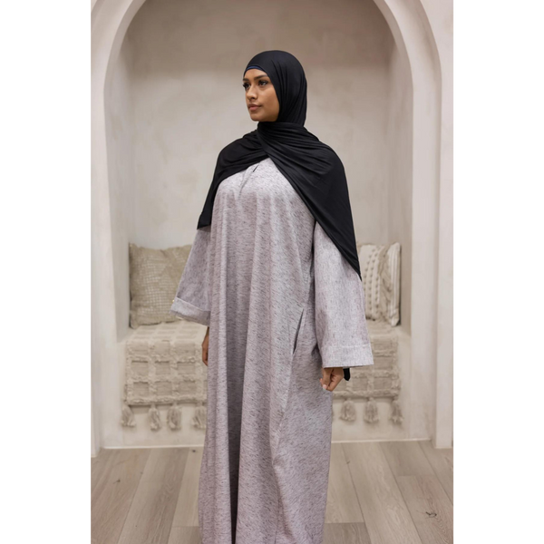 Luxury Linen Abaya - Hazelnut Swirl