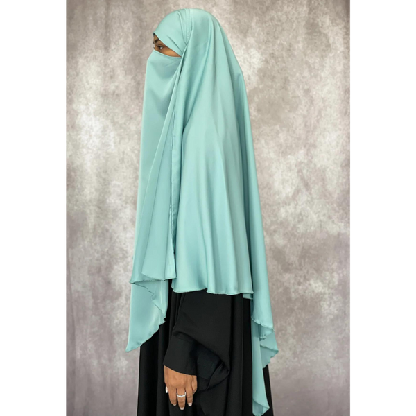 Two in One Niqab Khimar - Arctic Ice (C50)