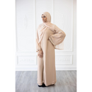 SALE Chiffon Layered Glam Abaya (Vanilla Blush) *Sleeve Varies