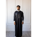 Saudi Collar Caligraphy Design - (White & Black)