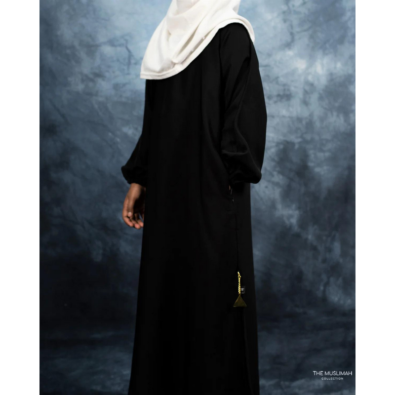 Mini Muslimah Kids Girls Abaya Black