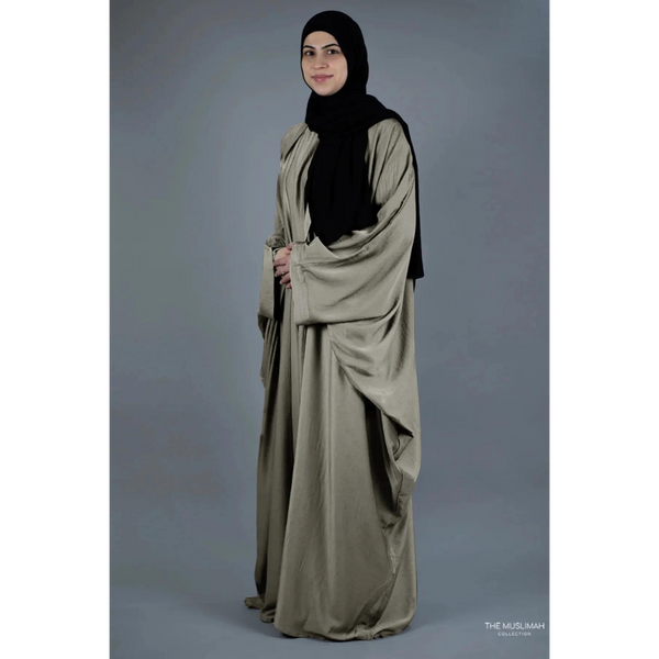 Slip Dress and Loose Fit Abaya Storm Cloud