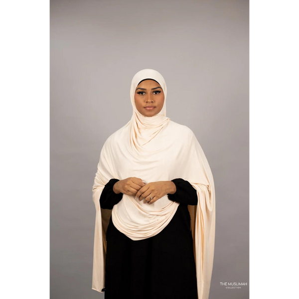 Jersey XL Hijab - Light Cream