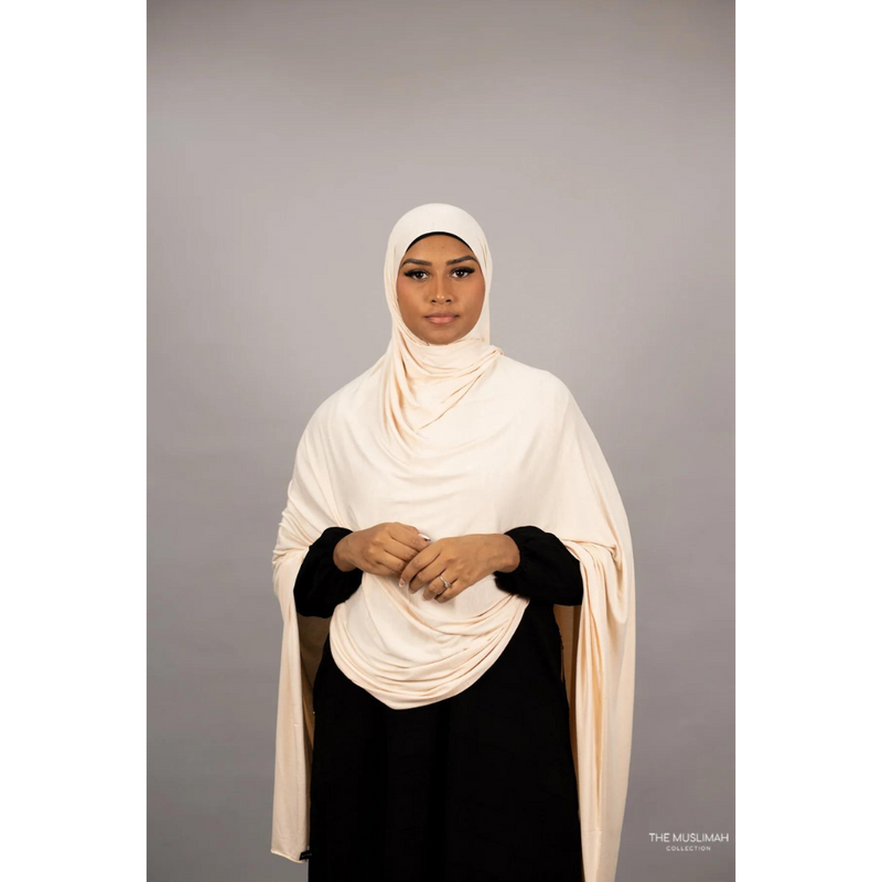 Jersey XL Hijab (Light Cream)