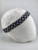 TrueFit Brimless Kufi Skullcap (White/Beige)
