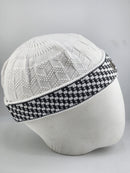 TrueFit Brimless Kufi Skullcap (White/Beige)