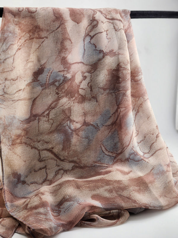 Printed Chiffon Hijab - Style 10