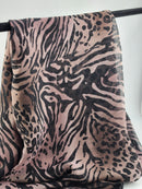 Printed Chiffon Hijab - Blush Safari (Style 13)