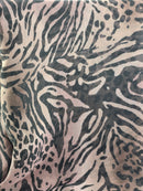 Printed Chiffon Hijab - Blush Safari (Style 13)